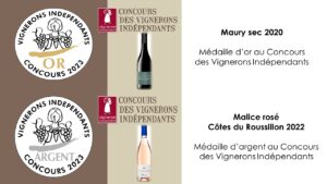 Lire la suite à propos de l’article Deux médailles au Concours des Vignerons Indépendants 2023